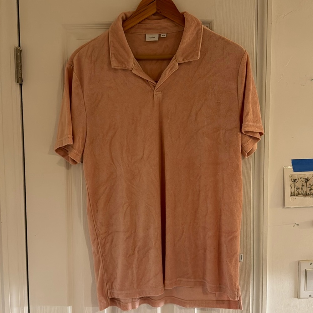 Onia Men’s Medium Pink Polo